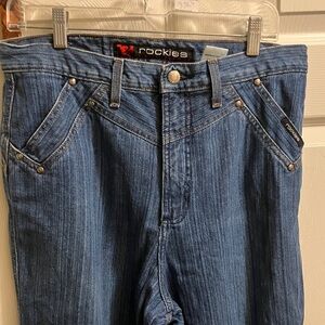 Rockies Relaxed Fit Blue Striped Denim Jeans